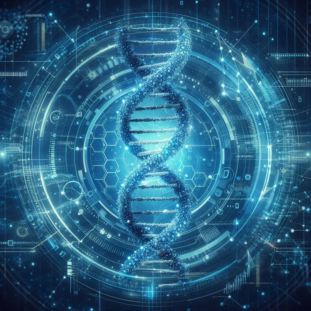 DNA with AI vibe-circular-DallE